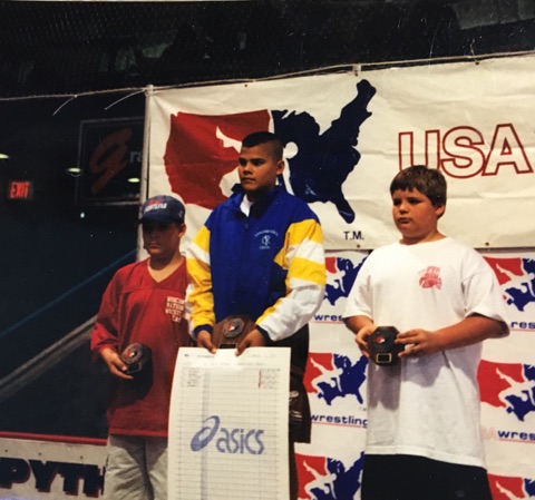 US Olympian Robby Smith on the podium as a youth