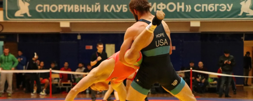 Corey Hope lifting an opponent at the Lavrikov Memorial